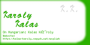 karoly kalas business card